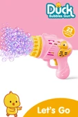 Kayyum Oyuncak Duck Çok Delikli Pilli Köpük Atan Tabanca Oyuncağı 23 Delikli Bubble Gun - 3