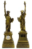 Metal Saatli Özgürlük Heykeli Gold Vintage Dekor USA 25cm thumbnail 8