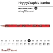 Bruno Visconti Happy Graphıx 4B Üçgen Kurşun Kalem Fresh Fruıty 21-0062/04 - 2