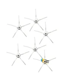 Xiaowa Uyumlu Roborock E4 Series Akıllı Robot Süpürge Fırça Beyaz 6 Adet thumbnail 1