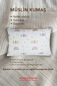 2 Adet Müslin kumaşlı ortopedik çocuk yastığı,Visco parçacıklı pamuk kılıflı  40*60 *1100 gr(abc) - 5