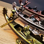 Metal Dekoratif Venedik Kayık 1 Adet - 2