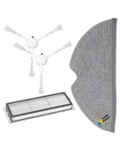 Xiaomi Uyumlu Mi Robot vakum Robot Süpürge Hepa Filtre Mop Bezi Yan Fırça 2Ad thumbnail 1