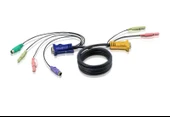 PS/2 KVM Kablosu, 3 in 1 SPHD ve Mikrofon & Hoparlör , 1.20 metre - 1