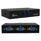 PowerMaster PM-4263 2 Port Giriş 1 Çıkış Manuel VGA Splitter Toplayıcı Switch (2 PC 1 Ekran) - 1