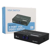 PowerMaster PM-4263 2 Port Giriş 1 Çıkış Manuel VGA Splitter Toplayıcı Switch (2 PC 1 Ekran) - 3
