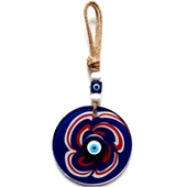 Nazar Boncuklu Lacivert Şeker Modelli Cam Duvar Süsü thumbnail 1