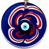 Nazar Boncuklu Lacivert Şeker Modelli Cam Duvar Süsü thumbnail 2