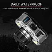 PeakStar PS-010 800 Lümen Zoomlu Şarj Göstergeli Cob LED Usb li Şarjlı Kafa Lambası thumbnail 3