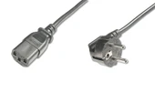 Digitus Güç Kablosu, C13 dişi - CEE 7/7 (Tip-F) erkek 90 derece, 1.8 metre, H05VV-F3G 0.75qmm, siyah renk<br>
Digitus Power Cord, CEE 7/7 (Typ-F) 90ø angled - C13 M/F, 1.8m, H05VV-F3G 0.75qmm, b - 1