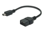 USB On-The-Go (OTG) Kablosu, 0,20 metre, AWG 28, USB A, dişi - Mini USB B, 5-pin, erkek - 1