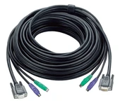 PS/2 KVM Kablosu, VGA Monitör 15 pin HDB Dişi, PS/2 Klavye 6 pin mini-DIN Erkek, PS/2 Mouse 6 pin mini-DIN Erkek <-> VGA Monitör 15 pin HDB Erkek, PS/2 Klavye 6 pin mini-DIN Erkek, PS/2 Mouse 6 - 1
