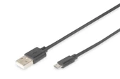 USB 2.0 Bağlantı Kablosu, USB A Erkek - micro USB B Erkek, 1.80 metre, AWG 28, UL, siyah renk - 1