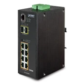 Endüstriyel Tip Yönetilebilir Switch (Industrial Managed Switch)<br>
8-Port 10/100/1000Base-TX IEEE 802.3at/af PoE Injector (Port başına 36 watt) (PoE Güç Bütçesi maks. 240 watt)<br>
2-Por - 1