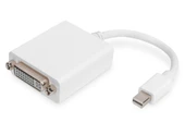 Mini DisplayPort (DP) <-> DVI-I Adaptörü, Kablolu, mini DP Erkek <->- DVI-I (24+5) Dişi, 0.15 metre, DP 1.1a uyumlu, DP 1.2 uyumlu, 2x zırhlı, UL, CE, nikel kaplama, beyaz renk - 1
