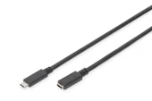 Digitus USB Tip C Gen2 Uzatma Kablosu, Tip-C Erkek <-> Tip-C Dişi, 0.7 metre, Gen2, 5A, 10GB, 3.1 Versiyon, siyah renk<br>
Digitus USB Type-C Gen2 Extension Cable, Type-C Male to Type-C Fe - 1