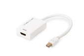 Mini DisplayPort (mini DP) <-> HDMI Adaptörü,  mini DP Erkek <-> HDMI Tip A Dişi, 0.20 metre, HDMI 2.0, aktif, CE, altın kaplama, beyaz renk<br>
DisplayPort Adapter Cable, mini DP - - 1