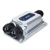 Endüstriyel Media Converter<br>
SFP <-> 10/100/1000BASE-T 802.3at PoE+<br>
IP67<br>
Industrial IP67 1000BASE-X SFP to 10/100/1000BASE-T 802.3at PoE+ Media Converter - 1