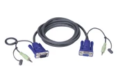 VGA Kablosu, 1 x HDB-15 erkek (VGA Monitör), 1 x Mini Stereo Fiş (Hoparlör) <=> 1 x HDB-15 dişi (KVM port), 1 x Mini Stereo Fiş (Hoparlör), 1.8 metre<br>
VGA Cable with Audio, 1.8M - 1