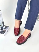 Narli Bordo Rugan Oxford Ayakkabı - 1