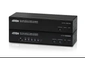 VGA Dual View Cat 5 KVM (Keyboard/Video Monitor/Mouse) Mesafe Uzatma Cihazı, Ses (hoparlör ve mikrofon) bağlantı desteği, 300 metre, USB Konsol, Deskew özelliği, ESD ve gerilimdeki ani yükselmelere ka - 1