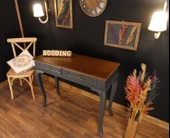Wooding Mobilya 100 Cm Çekmeceli Masif Antrasit Ceviz Dresuar - 3