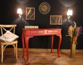 Wooding Mobilya 100 Cm Çekmeceli Masif Kırmızı Dresuar thumbnail 4