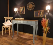 Wooding Mobilya 100 Cm Çekmeceli Masif Gri Natürel Dresuar thumbnail 2