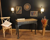 Wooding Mobilya 100 Cm Çekmeceli Masif Siyah Natürel Dresuar thumbnail 2