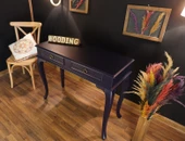 Wooding Mobilya 100 Cm Çekmeceli Masif Lacivert Dresuar thumbnail 5