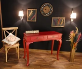 Wooding Mobilya 100 Cm Çekmeceli Masif Kırmızı Dresuar thumbnail 3