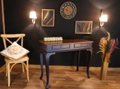 Wooding 110 Cm Çekmeceli Masif Lacivert Ceviz Dresuar - 5