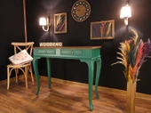 Wooding 110 Cm Çekmeceli Masif Yeşil Natürel Dresuar - 5