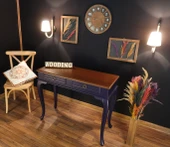 Wooding 110 Cm Çekmeceli Masif Lacivert Ceviz Dresuar - 4