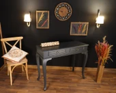 Wooding 110 Cm Çekmeceli Masif Antrasit Dresuar - 4