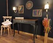 Wooding Mobilya 120 Cm Çekmeceli Masif Siyah Ceviz Dresuar thumbnail 1