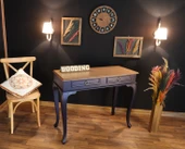 Wooding Mobilya 120 Cm Çekmeceli Masif Lacivert Natürel Dresuar thumbnail 6