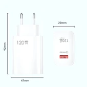 120W USB Hızlı Type C Uçlu Kablolu Şarj Aleti thumbnail 5