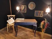 Wooding Mobilya 120 Cm Çekmeceli Masif Lacivert Natürel Dresuar thumbnail 5