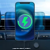 15w Mıknatıslı Takılabilen Hızlı Şarj Tüm Cihaz Ve Araçlara Uyumlu Araç İçi Şarj Cihazı thumbnail 5