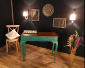 Wooding Mobilya 120 Cm Çekmeceli Masif Yeşil Ceviz Dresuar thumbnail 2