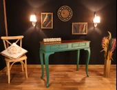 Wooding Mobilya 120 Cm Çekmeceli Masif Yeşil Ceviz Dresuar thumbnail 1