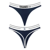 Yohannes Club, Kadın Lastik Kemerli Tanga Külot, Çoklu Renk, Çoklu Paket, 4'lü Paket thumbnail 6