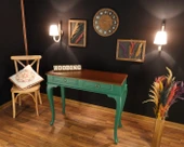 Wooding Mobilya 120 Cm Çekmeceli Masif Yeşil Ceviz Dresuar thumbnail 5