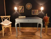 Wooding Mobilya 100 Cm Çekmeceli Masif Gri Çalışma Masası - 1