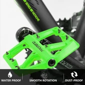 Promend Renkli Platform Pedal MTB Freeride Kaymaz Rulmanlı Plastik Pedal Ultra Hafif Siyah Renk thumbnail 2