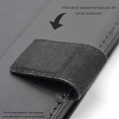 Vivo V50 Lite 5G Uyumlu Deri Görünümlü Cüzdanlı Standlı Kapaklı Kılıf - 9