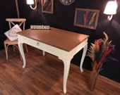Wooding Mobilya 100 Cm Çekmeceli Masif Krem Natürel Çalışma Masası - 5
