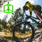 Promend Renkli Platform Pedal MTB Freeride Kaymaz Rulmanlı Plastik Pedal Ultra Hafif Turuncu Renk thumbnail 4