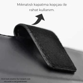 Vivo V50 Lite 5G Uyumlu Deri Görünümlü Cüzdanlı Standlı Kapaklı Kılıf - 4